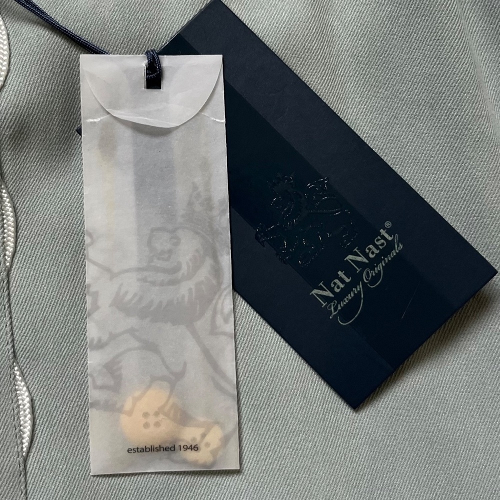 Nat Nast Luxury Men's 100% Silk Shirt; Size M; New with tags - Picture 7 of 16